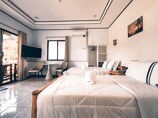 A deluxe guest room at the resort
